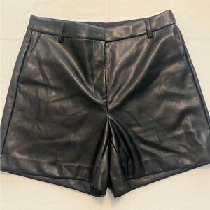 J. Crew Black High Waist Shorts faux leather